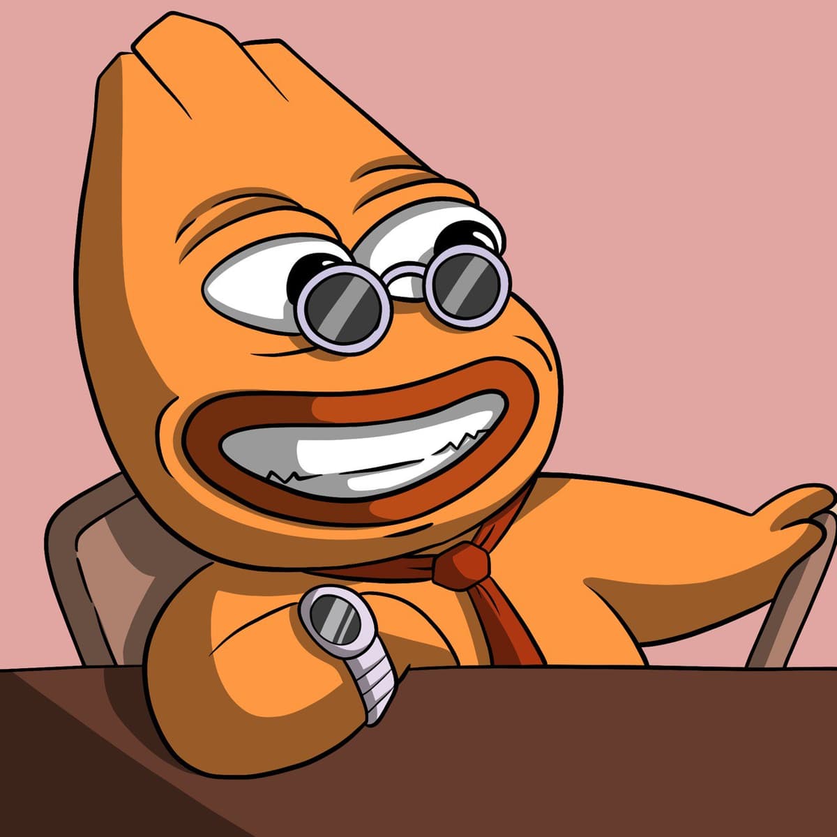 Cartoon Character with Sunglasses