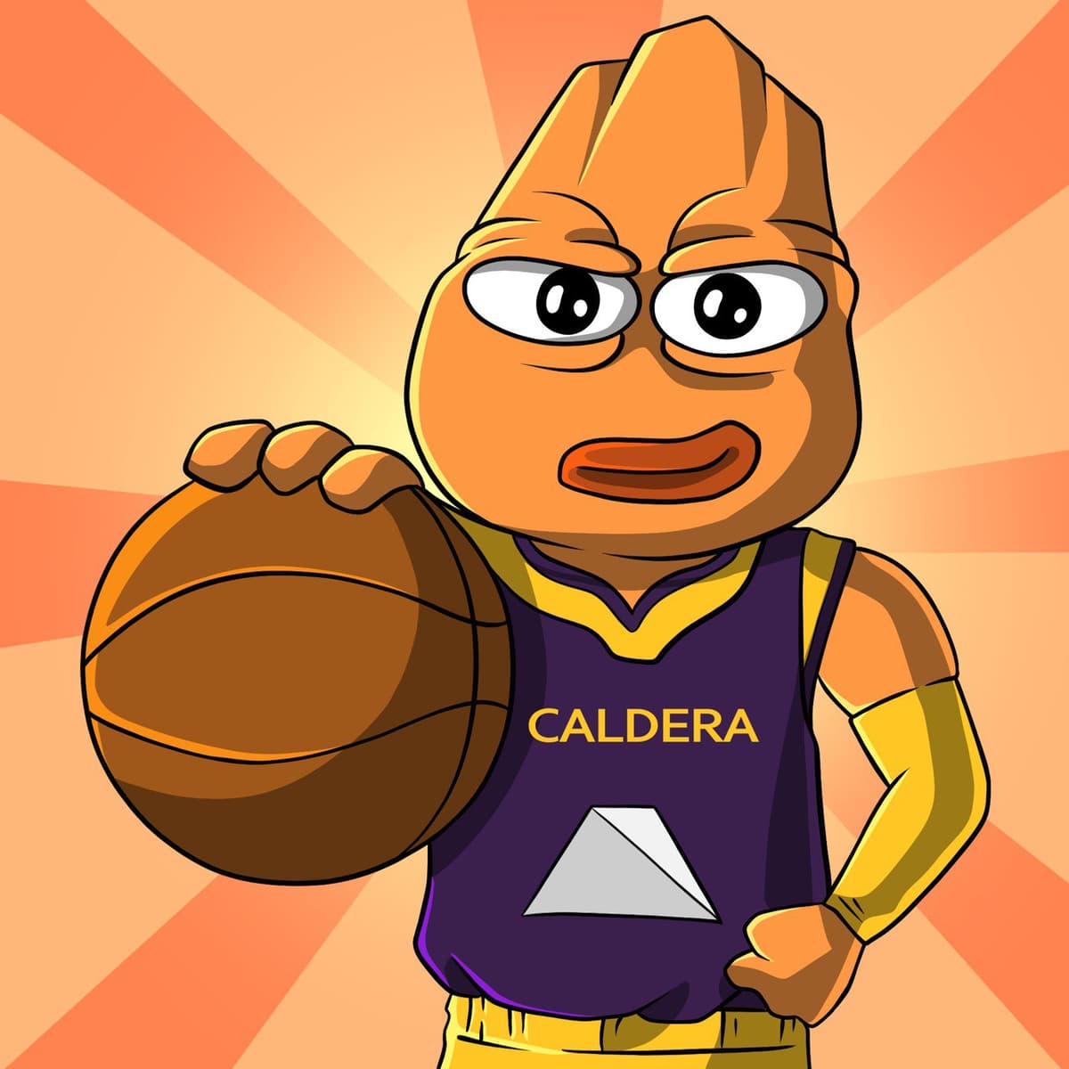 Basketball Character with Caldera Jersey