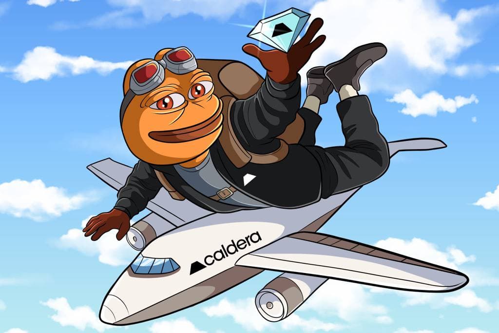 Skydiving Frog with Ethereum Gem