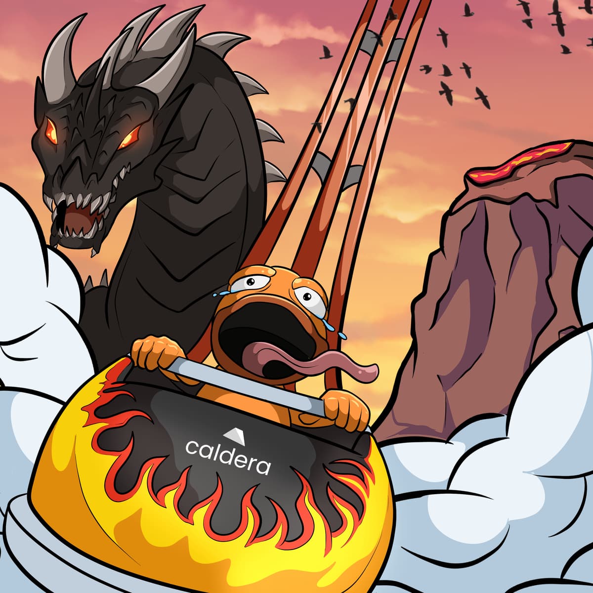 Dragon Chase in the Sky