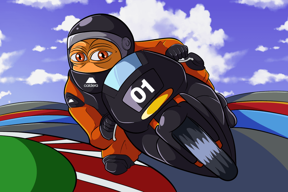 Caldera Pepe on a Motorcycle